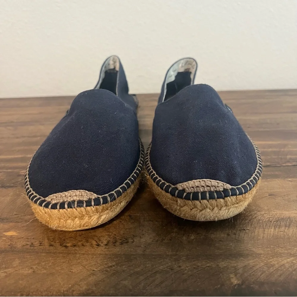 Navy Canvas Espadrille Slip-On Loafers